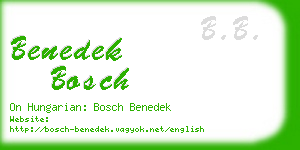 benedek bosch business card